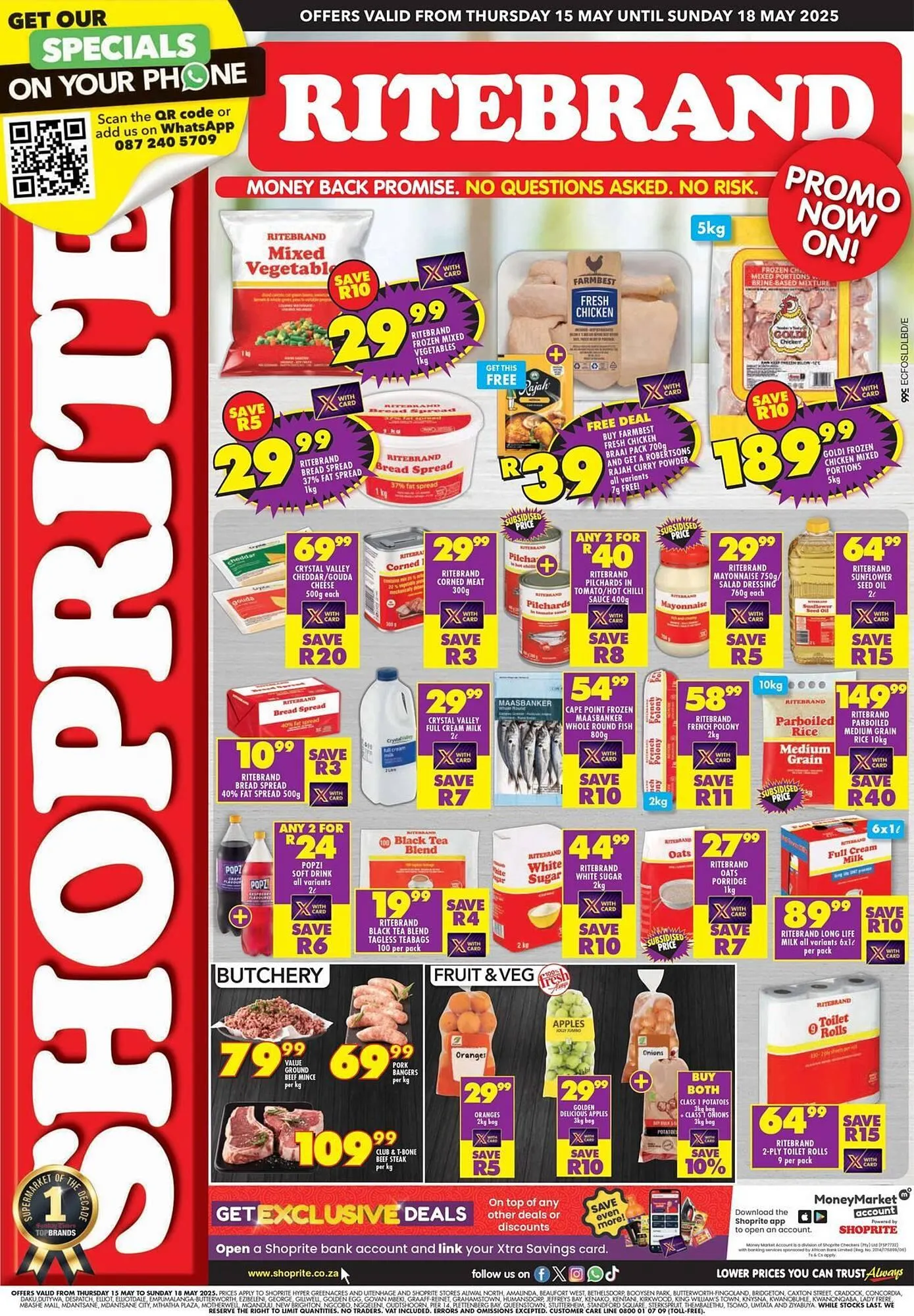 Shoprite catalogue from 17 May to 18 May 2025 - Catalogue Page 1