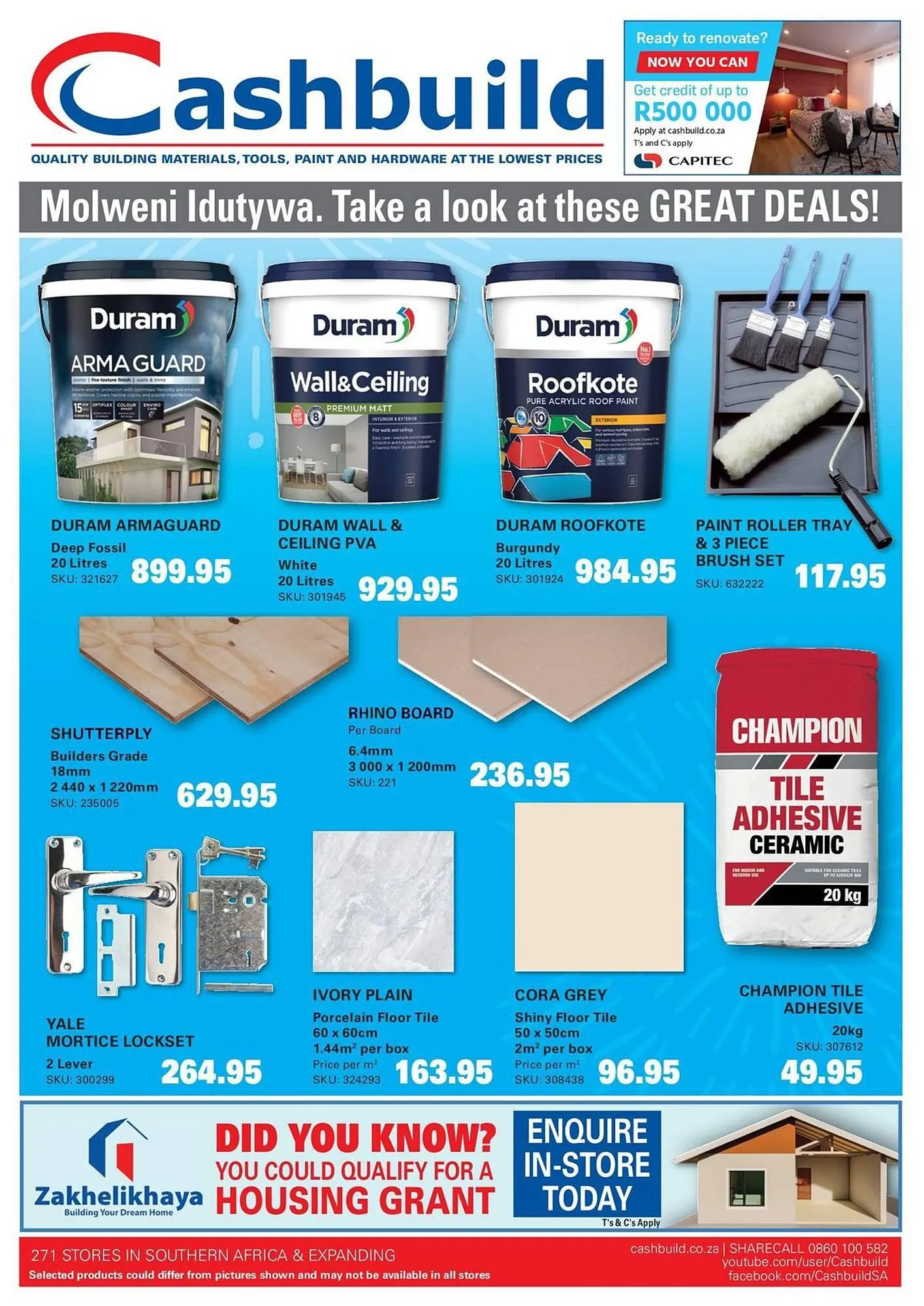 Cashbuild catalogue from 21 October to 17 November 2024 - Catalogue Page 1