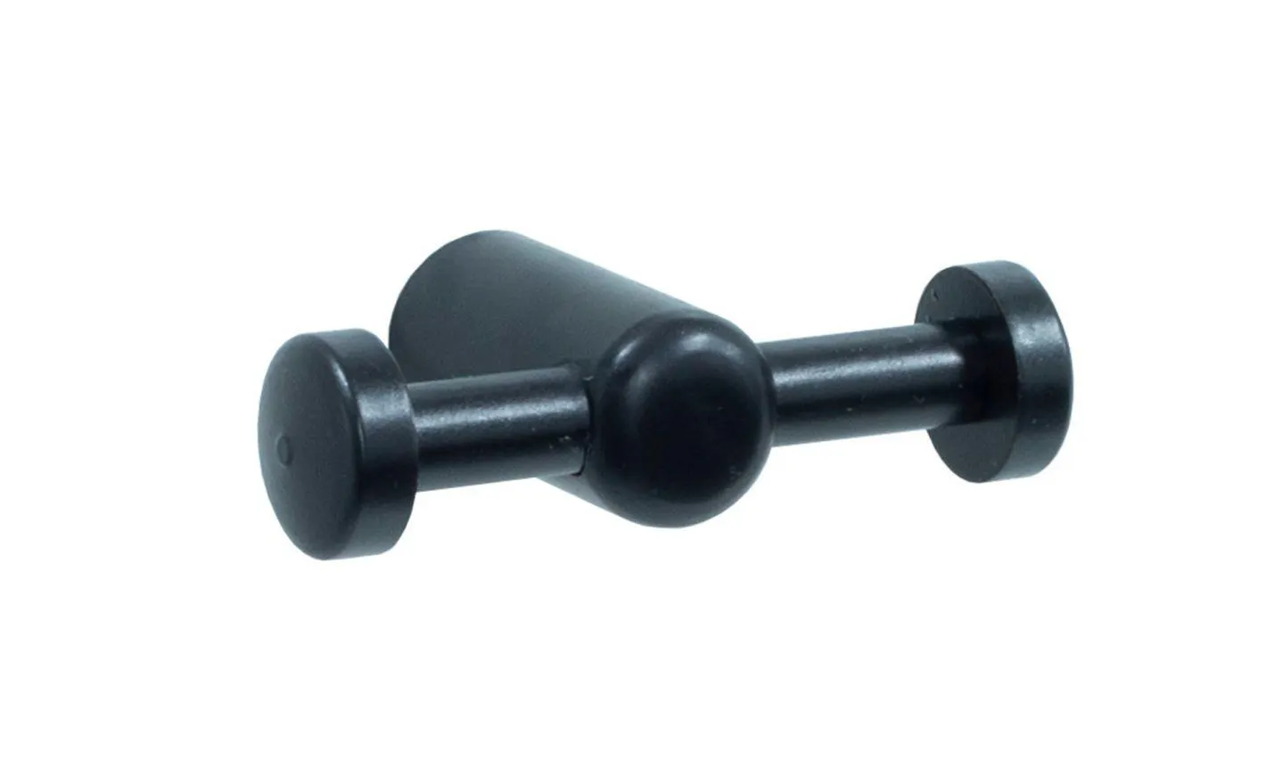 Omega Matt Black Double Robe Hook 35 x 43 x 76mm