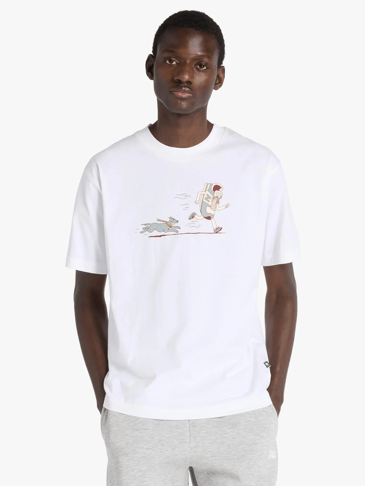 New Balance Men's Newbie Chase White T-Shirt