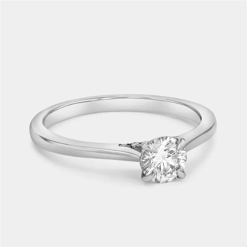 White Gold 0.5ct Lab Grown Diamond Solitaire Ring