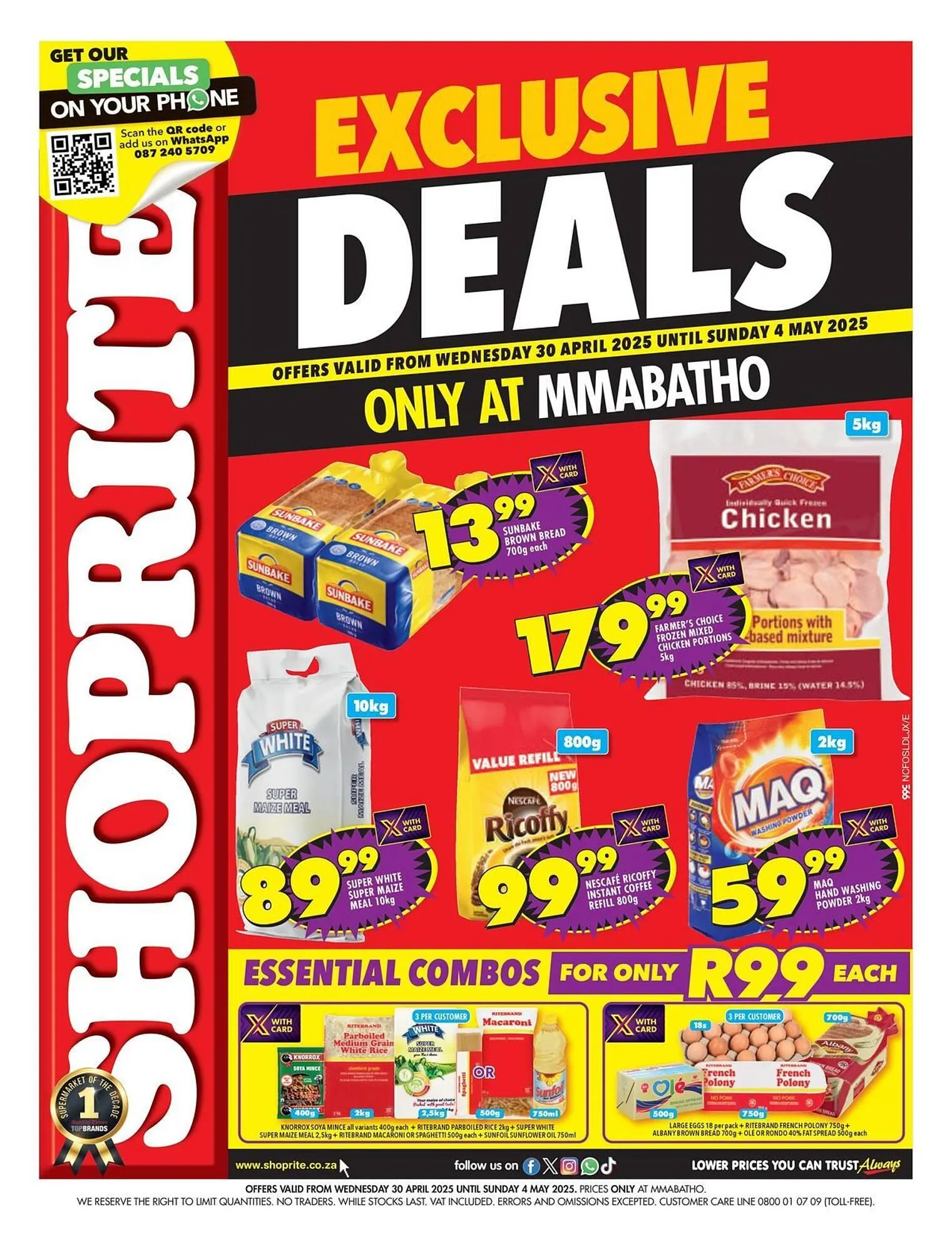 Shoprite catalogue from 30 April to 4 May 2025 - Catalogue Page 1