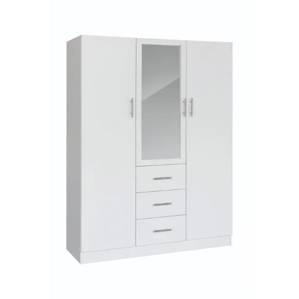 Miami 3 Door Robe - White