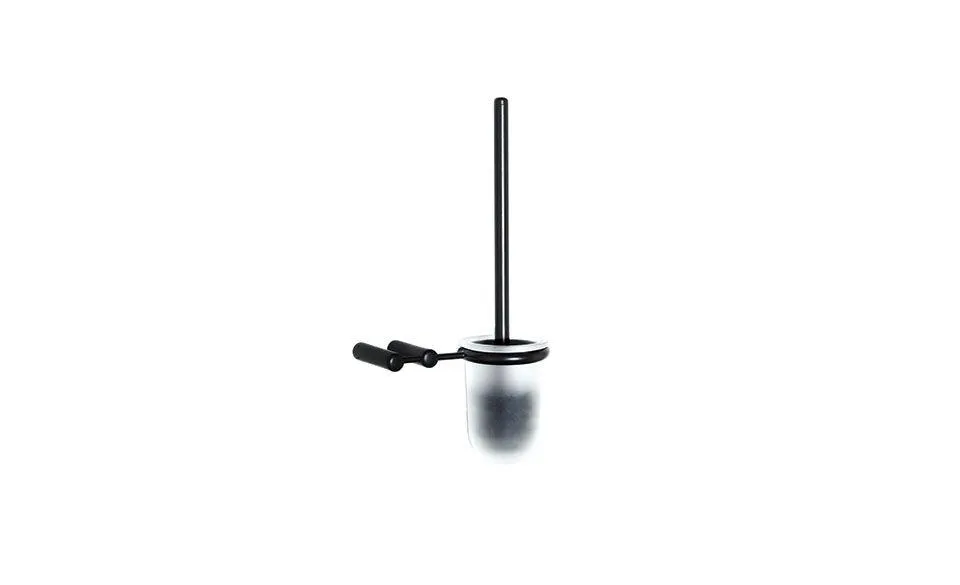 Omega Matt Black Toilet Brush Set 407 x 113 x 200mm