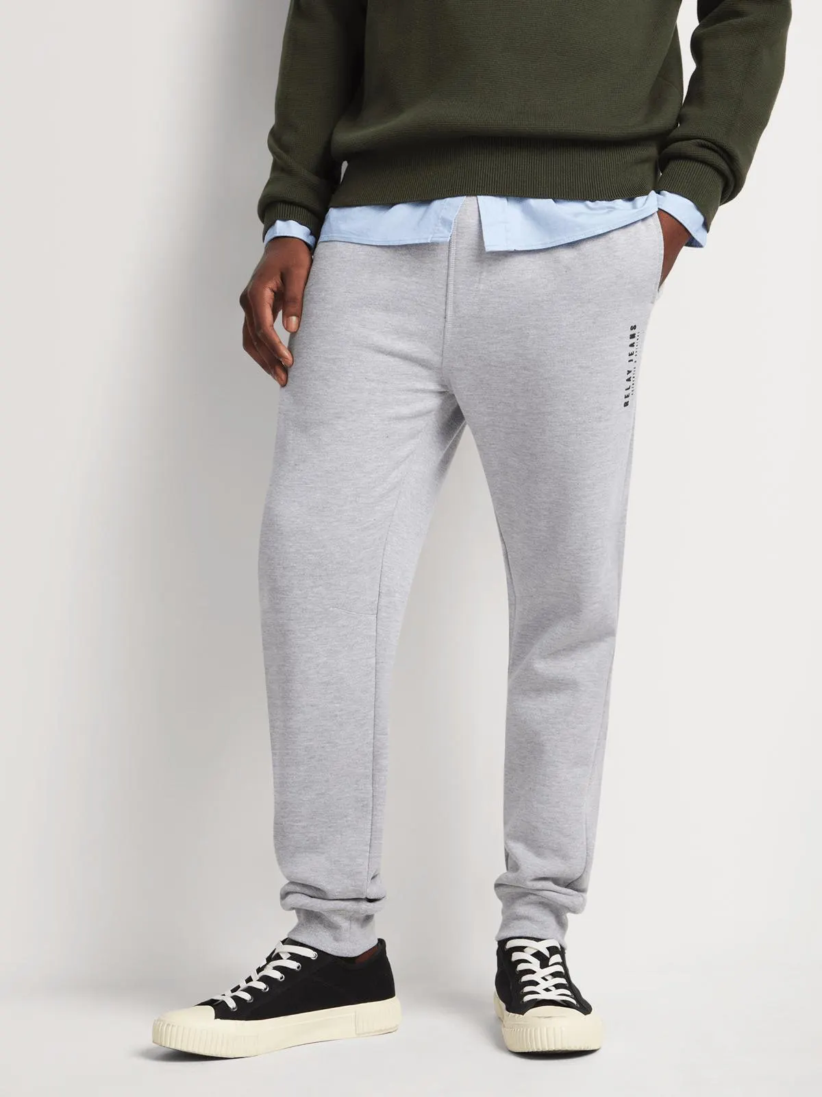 Men's Relay Jeans Core Fleece Grey Jogger