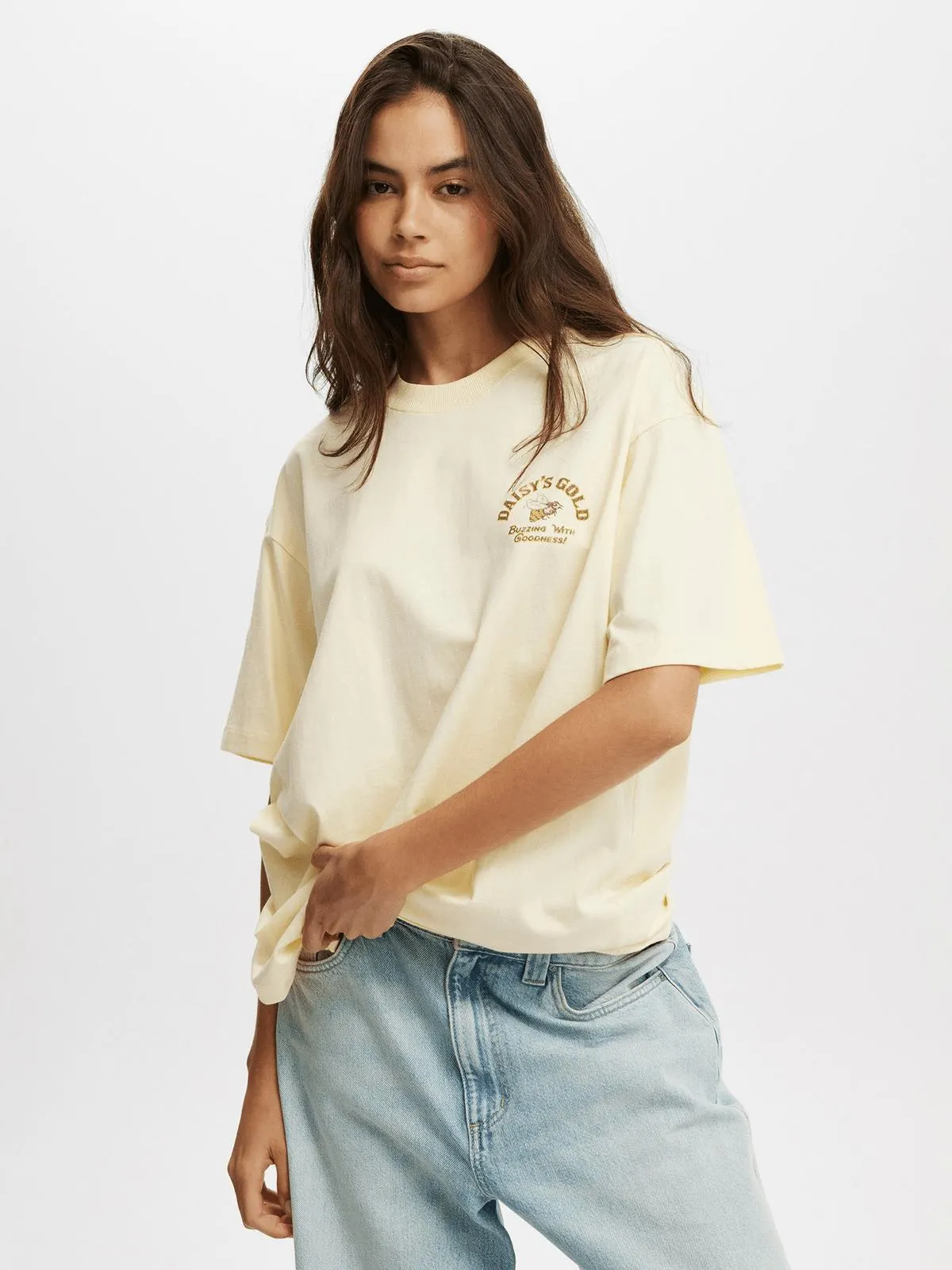 Women's Cotton On Yellow The Boxy Graphic T-shirt