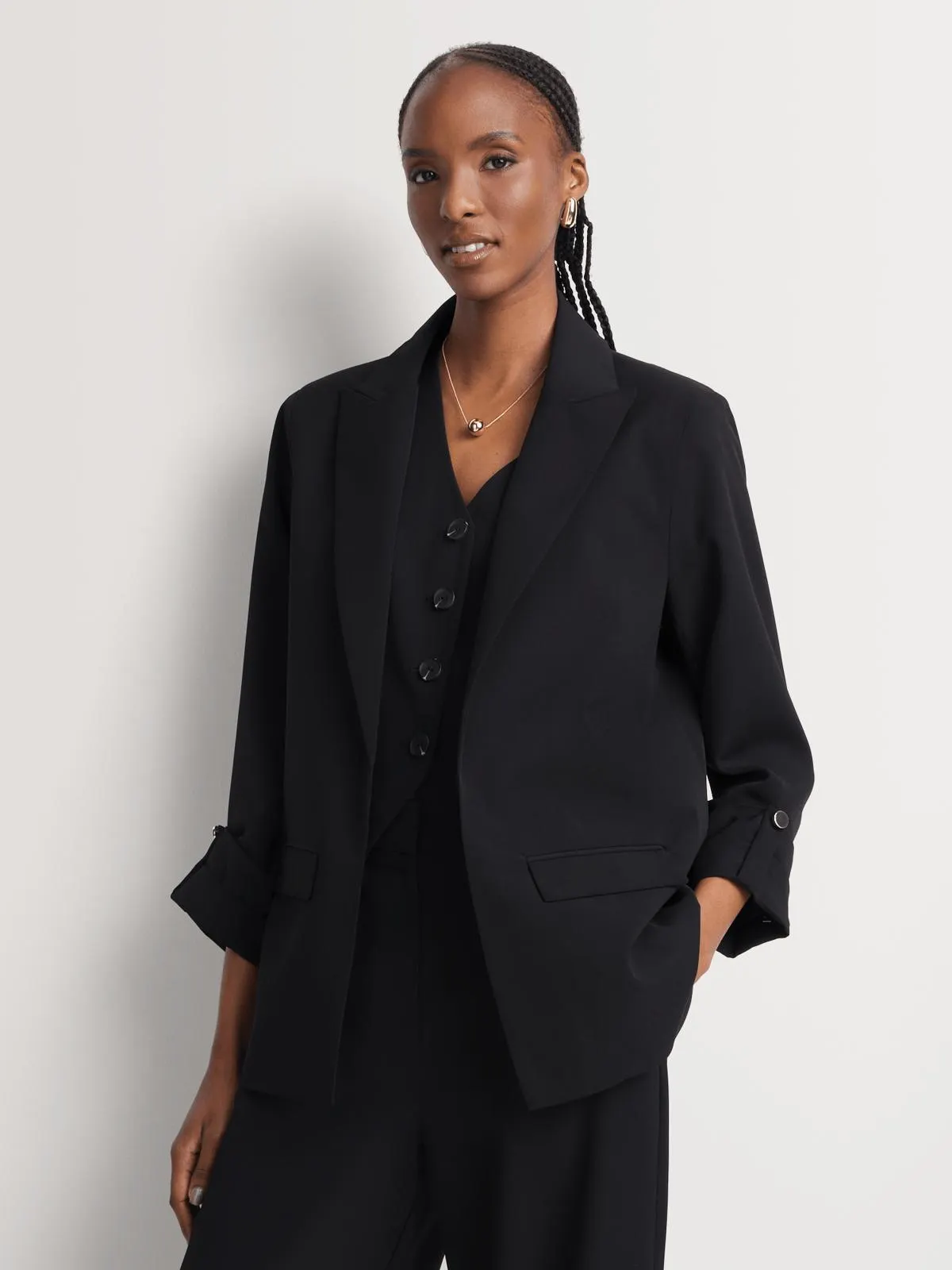 Relaxed Tab Sleeve Blazer