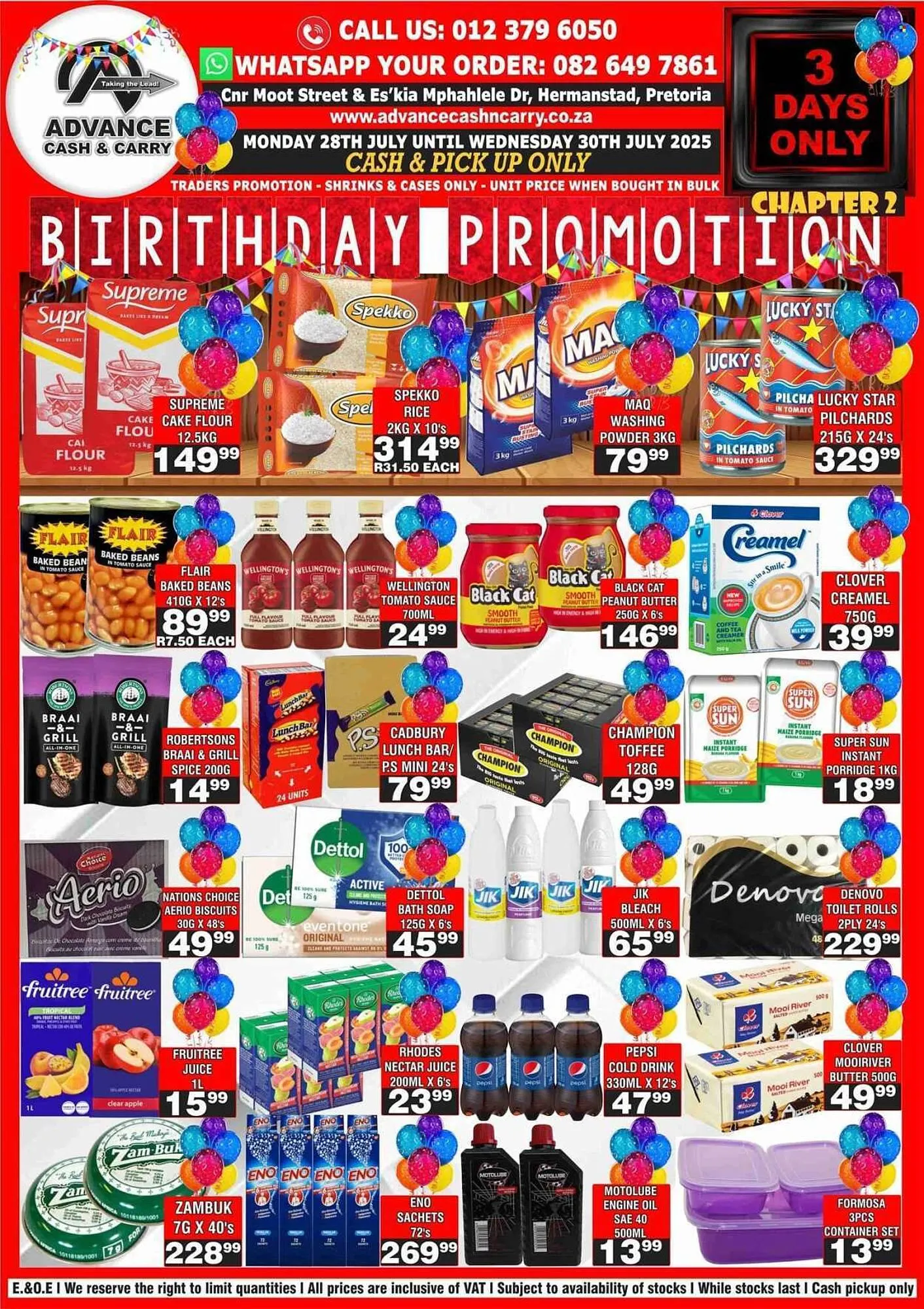 Advance Cash n Carry catalogue from 28 July to 30 July 2025 - Catalogue Page 1