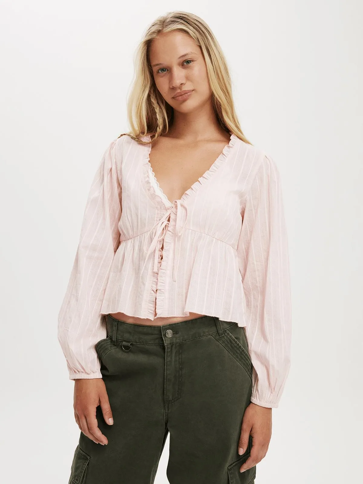 Women's Cotton On Pink Boho Blouse