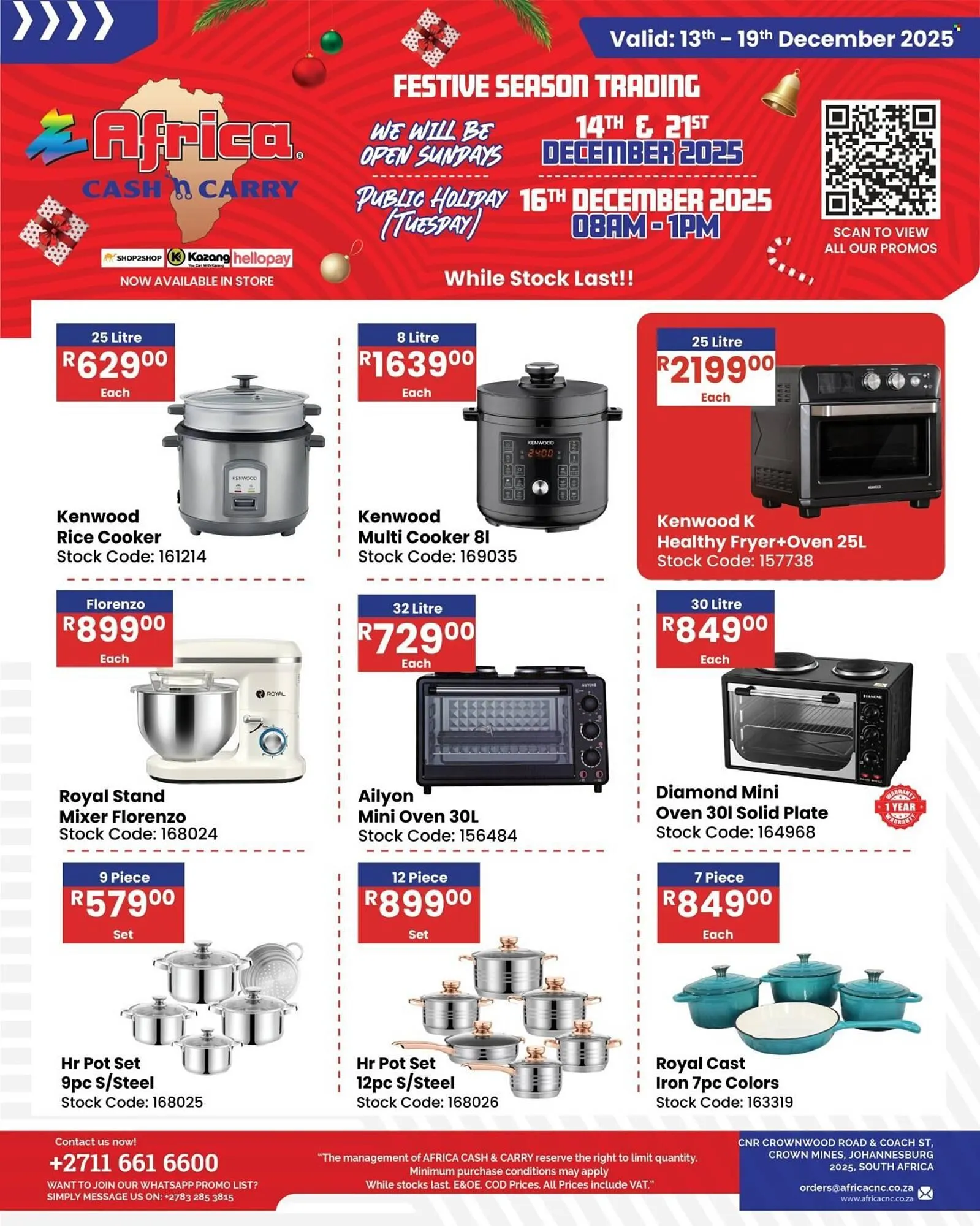 Africa Cash and Carry catalogue from 13 December to 19 December 2025 - Catalogue Page 1