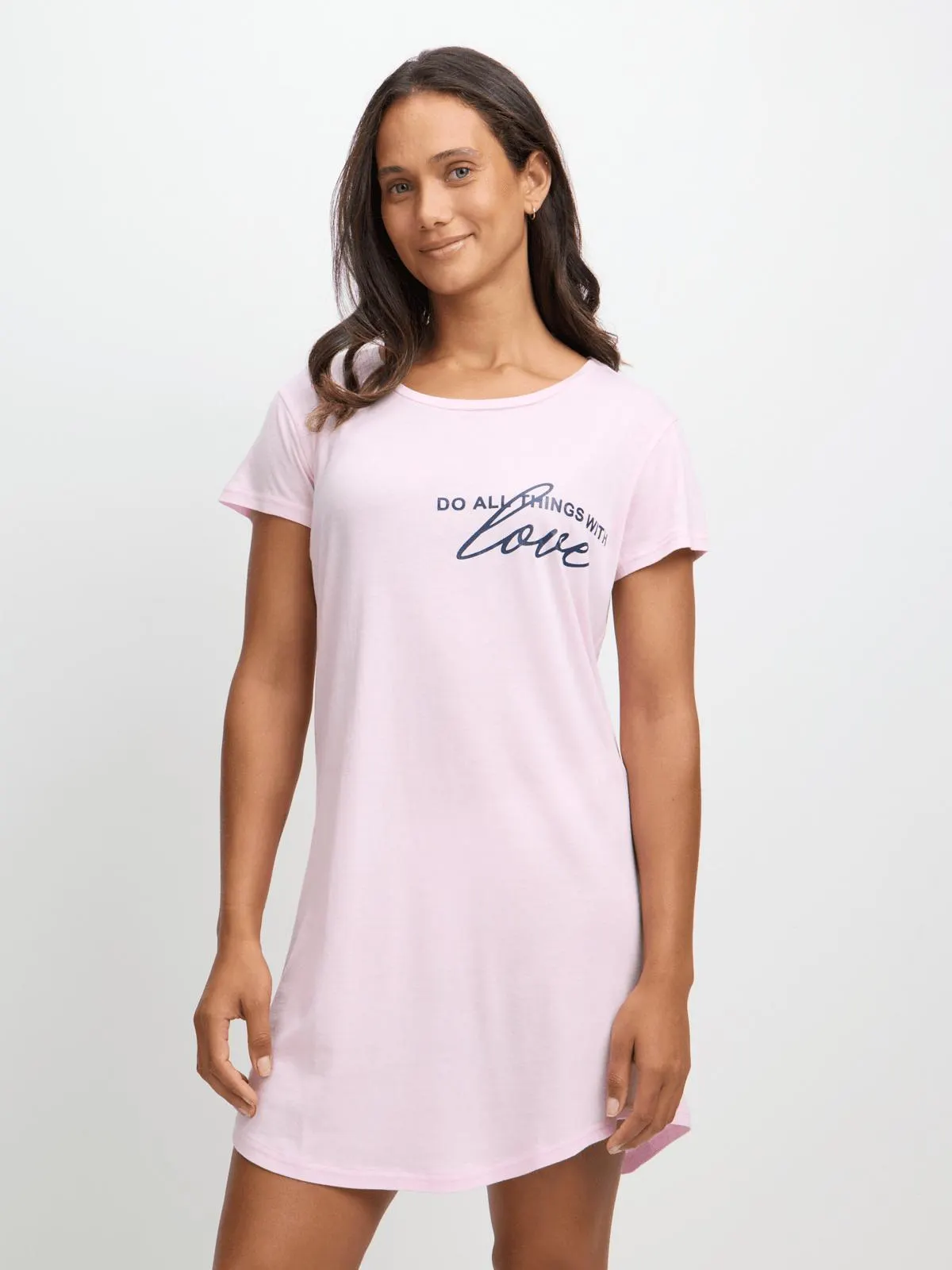 Jet Women's Pink Do All Things With Love Sleepshirt