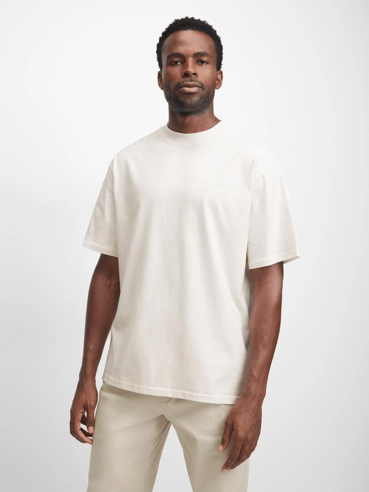 Exact Men's White Relaxed T-Shirt