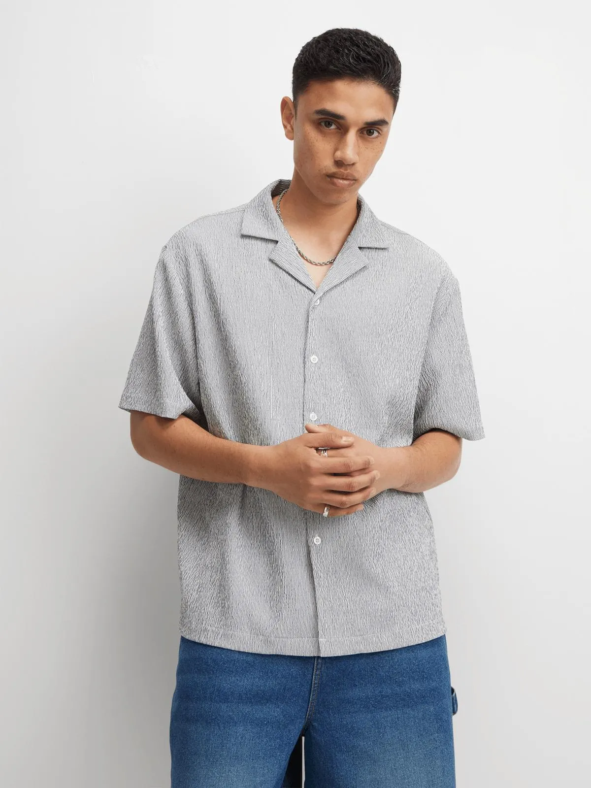 The FIX Men's Blue Fine Stripe Shirt