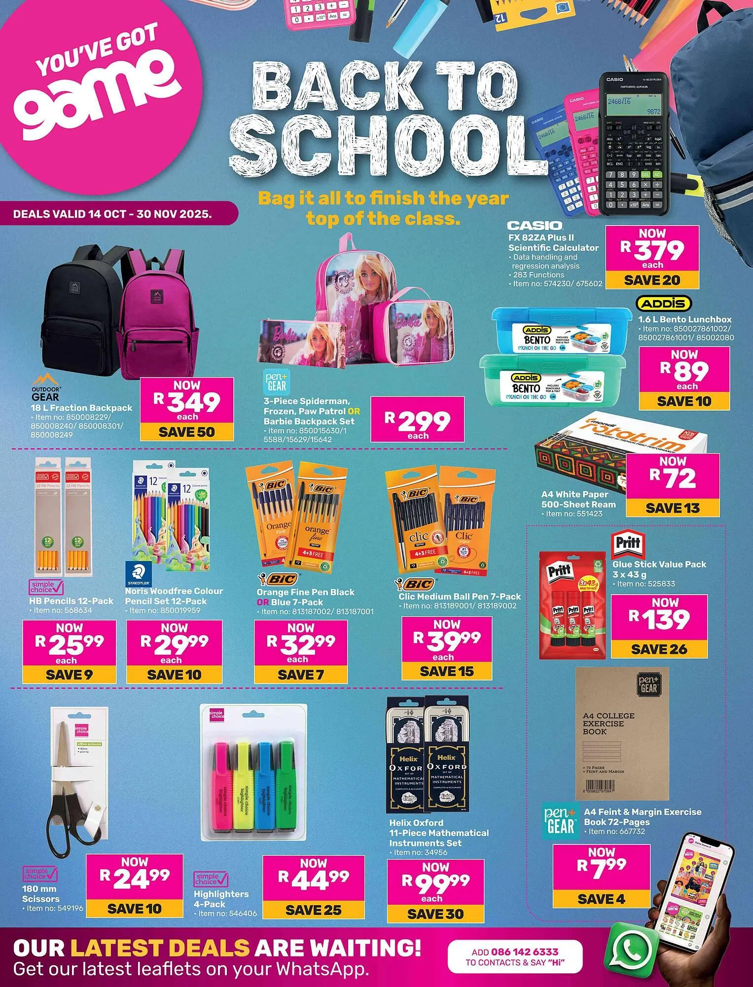 Game catalogue from 14 October to 30 November 2025 - Catalogue Page 1