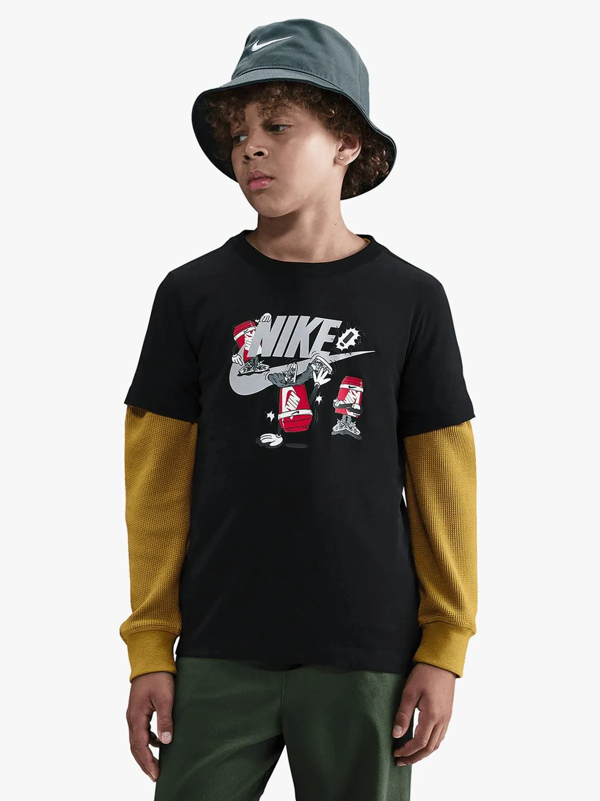 Nike Unisex Youth Boxy Break Dance Black T-Shirt