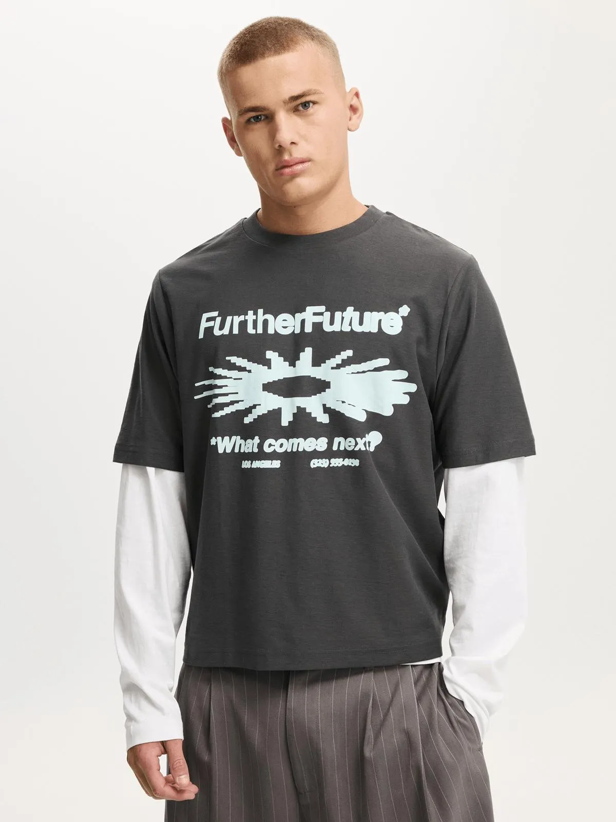 Men's Cotton On Multi Cropped Fit Graphic T-shirt