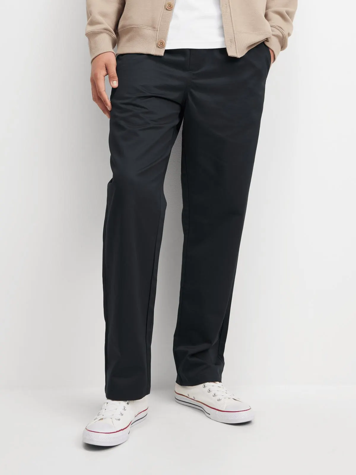 Converse Men's Straight-Leg Black Pants