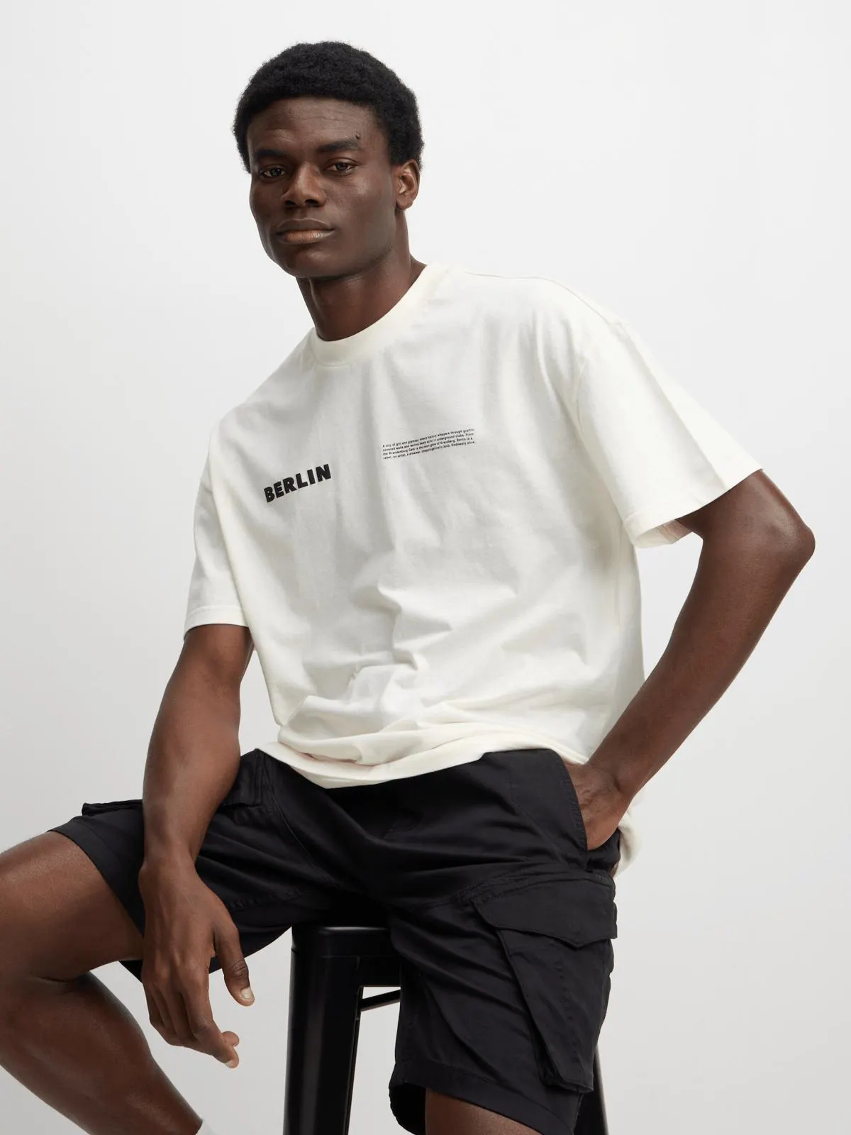 Jet Mens Ecru Ovs Berlin Graphic Tee