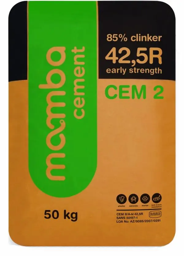 Purchase the Mamba Cement 42.5R 50kg for sale online or in-store. Shop our wide range of Building Materials from Buco today!