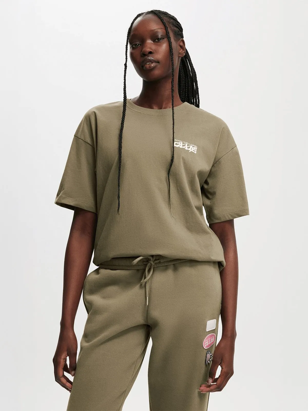 Women's Cotton On Green Active Plush Essential Gym Sweatpants