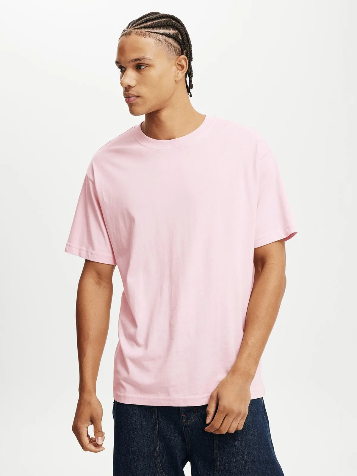 Men's Cotton On Pink Organic Loose Fit T-Shirt