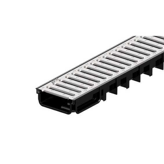 Drainage Channel with Steel Grate 1M ACO H50