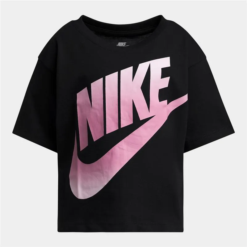 Nike Girls Kids Icon Black T-shirt