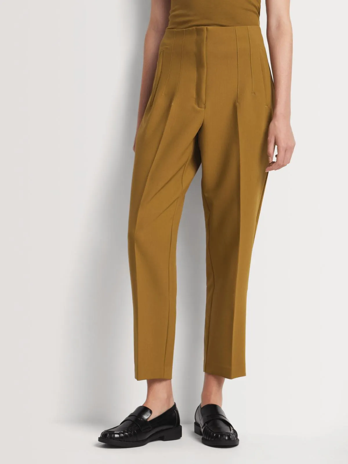 Tapered Darted High Waist Pants