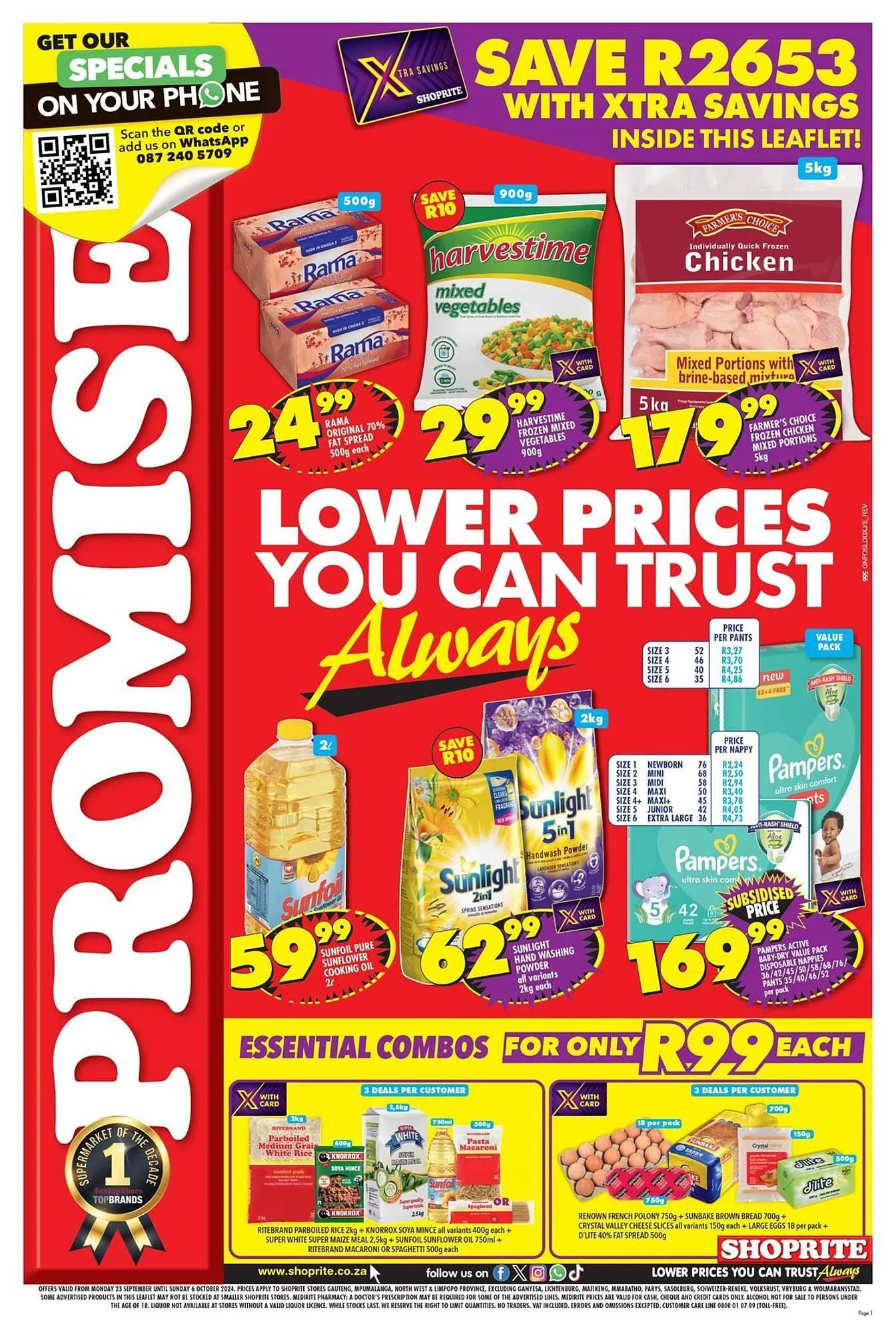 Shoprite catalogue from 24 September to 6 October 2024 - Catalogue Page 1