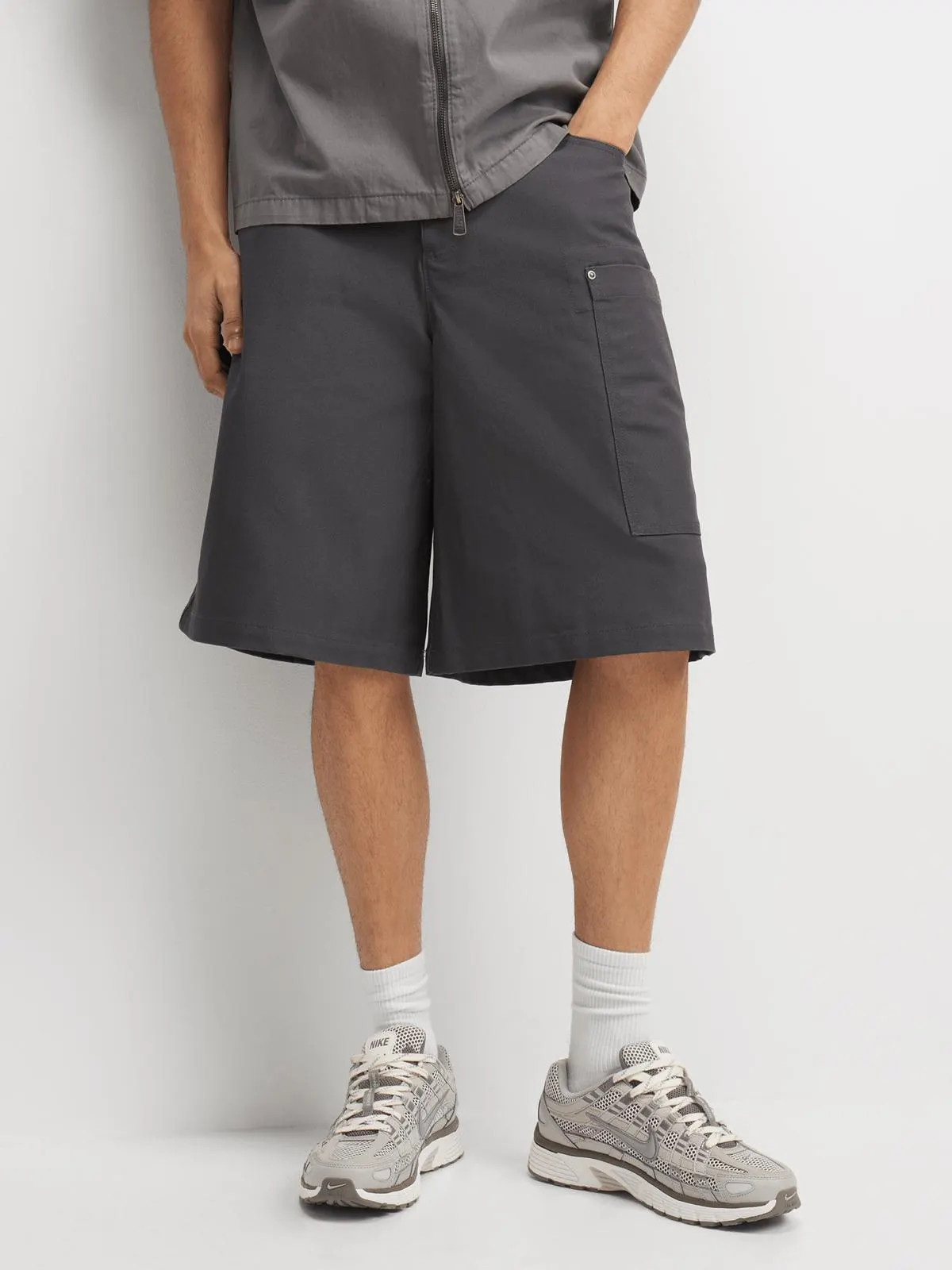 Men's Life Grey Big Canvas Shorts