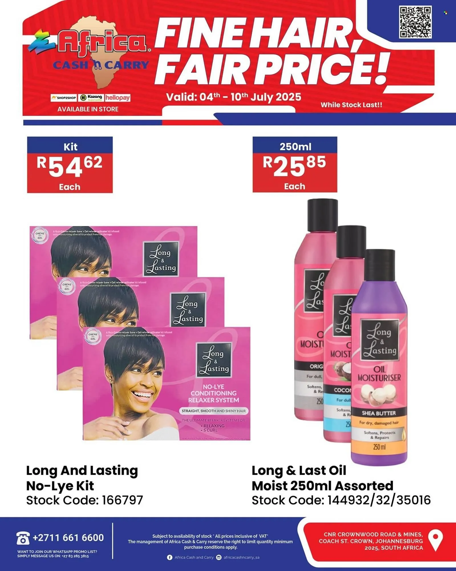 Africa Cash and Carry catalogue from 4 July to 10 July 2025 - Catalogue Page 1