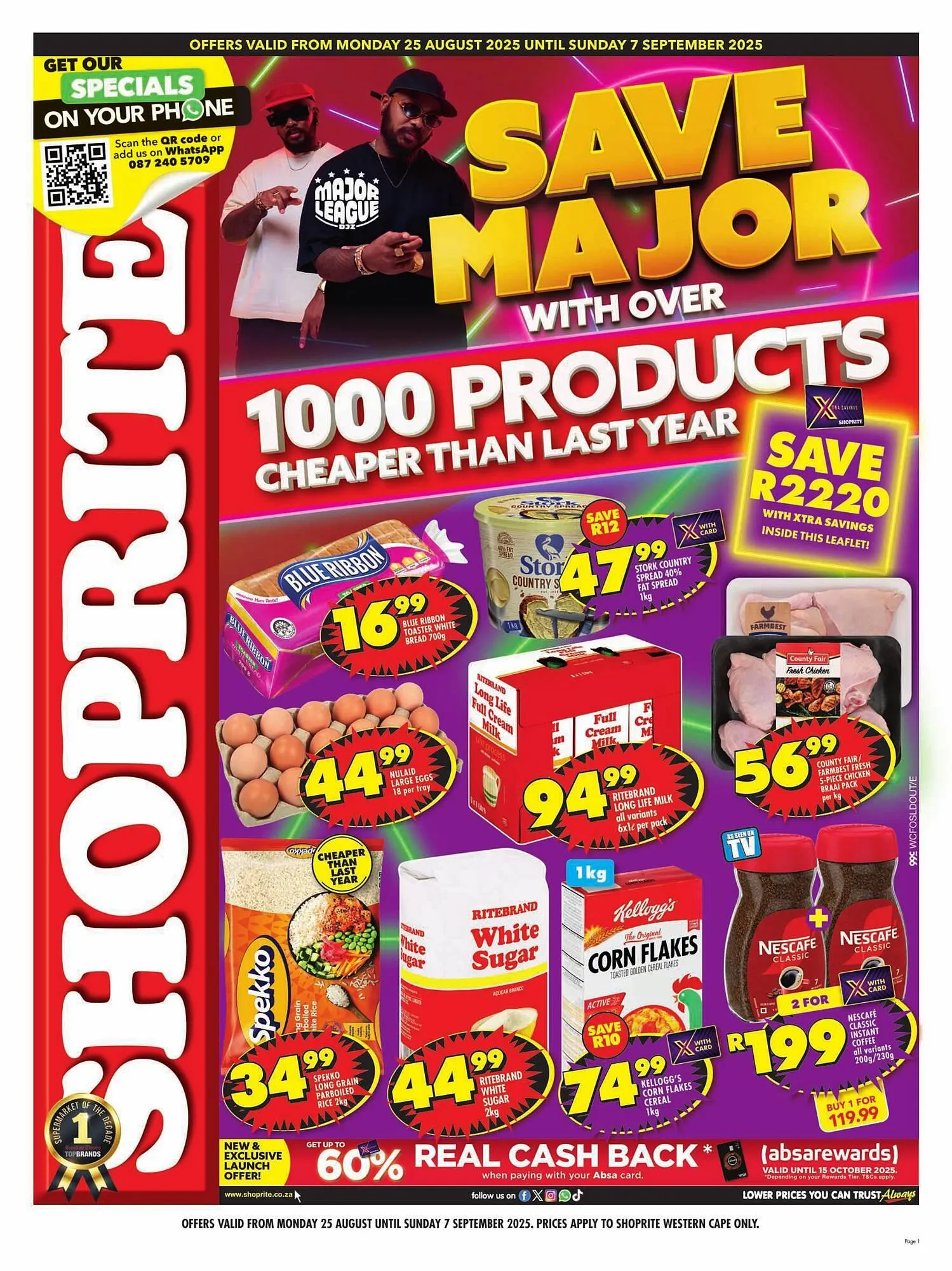Shoprite catalogue from 25 August to 7 September 2025 - Catalogue Page 1