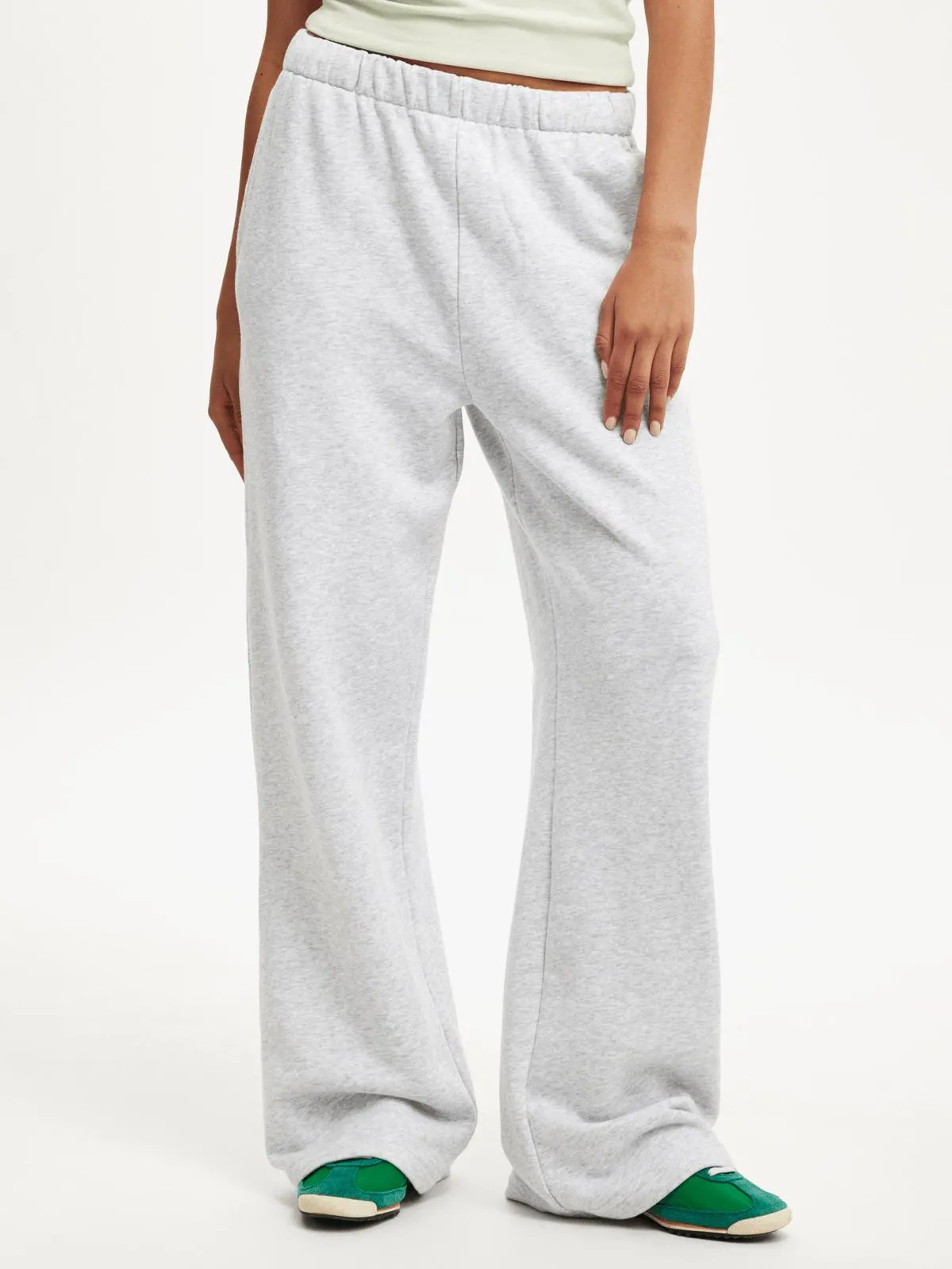 Women's Cotton On Grey Classic Fleece Wide Leg Sweatpants