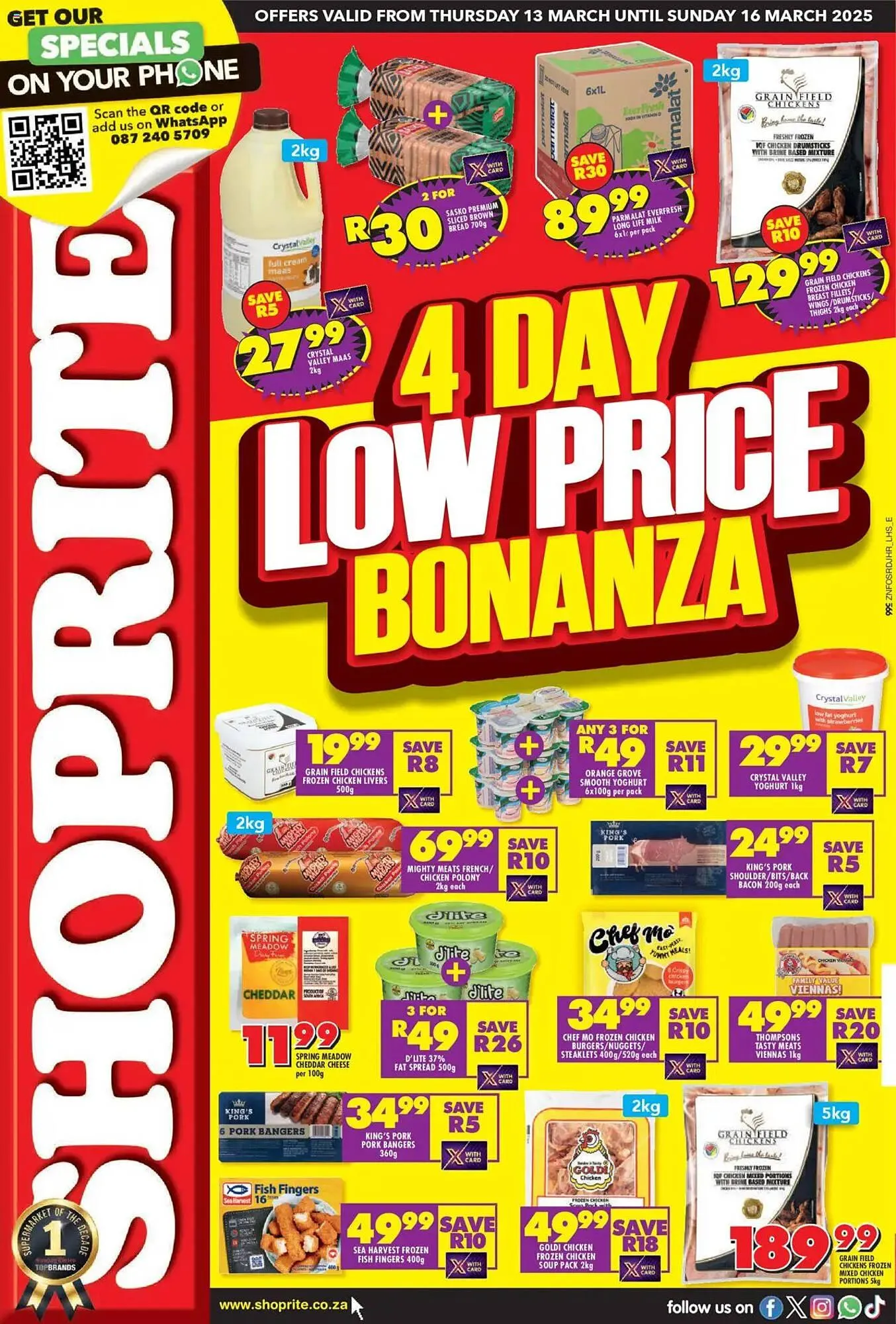 Shoprite catalogue from 13 March to 16 March 2025 - Catalogue Page 1