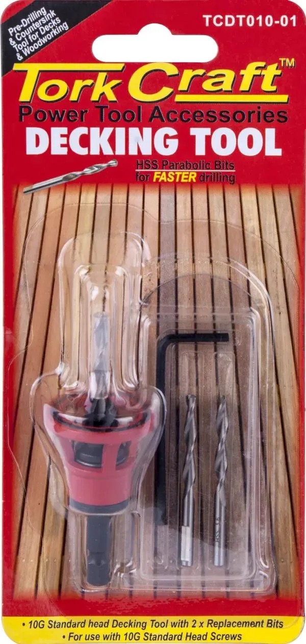 Tork Craft Decking Tool 10G Std Head Pre-Drill & Countersink