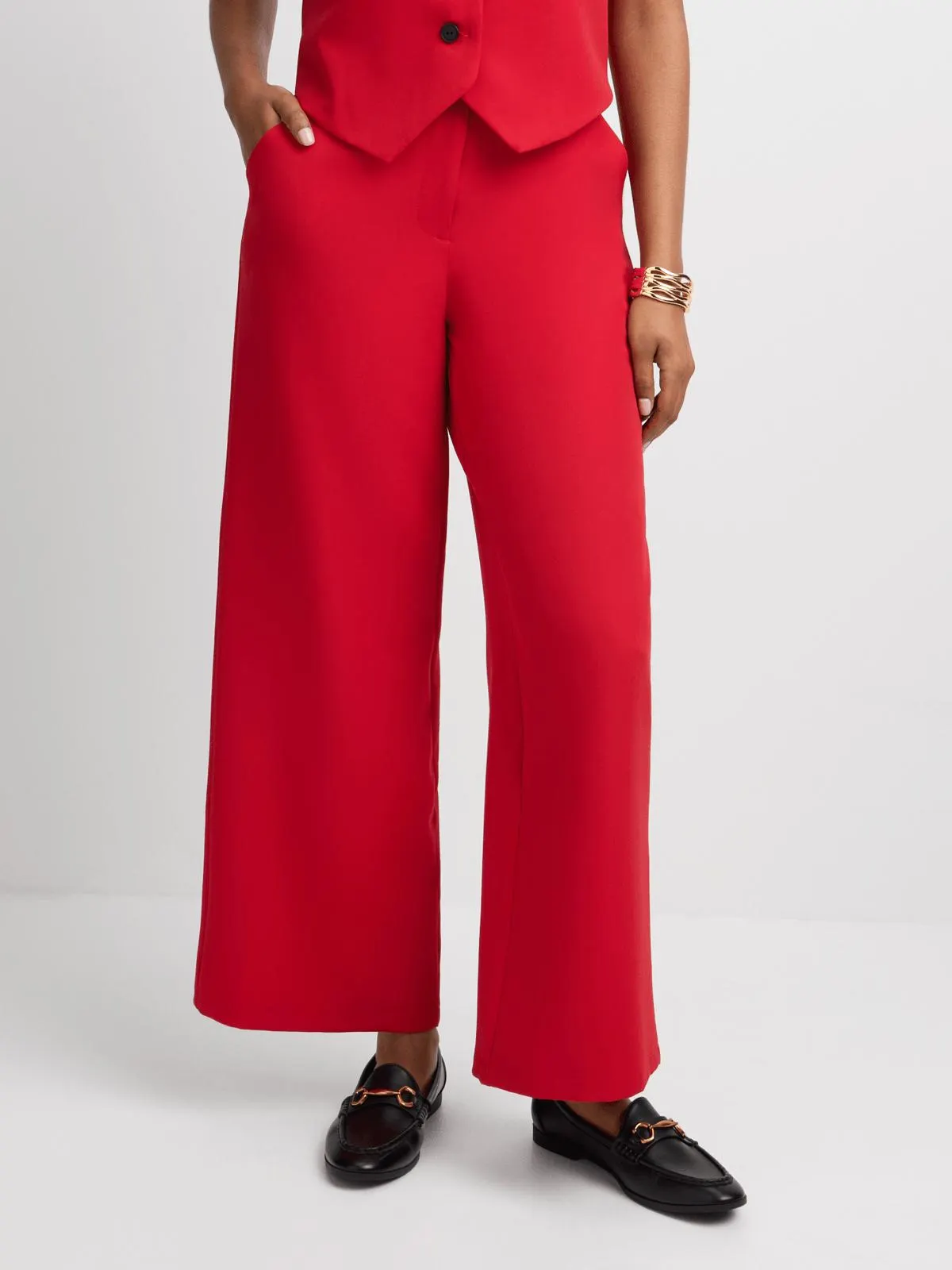 Jet Women's Set Red Barbie Wideleg Pants