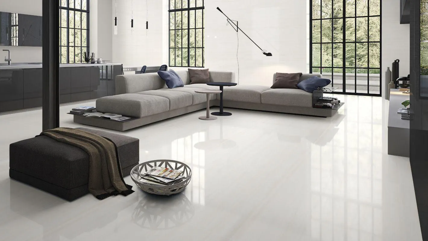 Dolomita Cream Rectified Polished Glazed Porcelain Tile 1200 x 1200mm