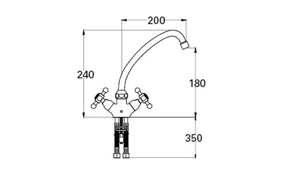 Tivoli Roma Pillar Type Sink Mixer