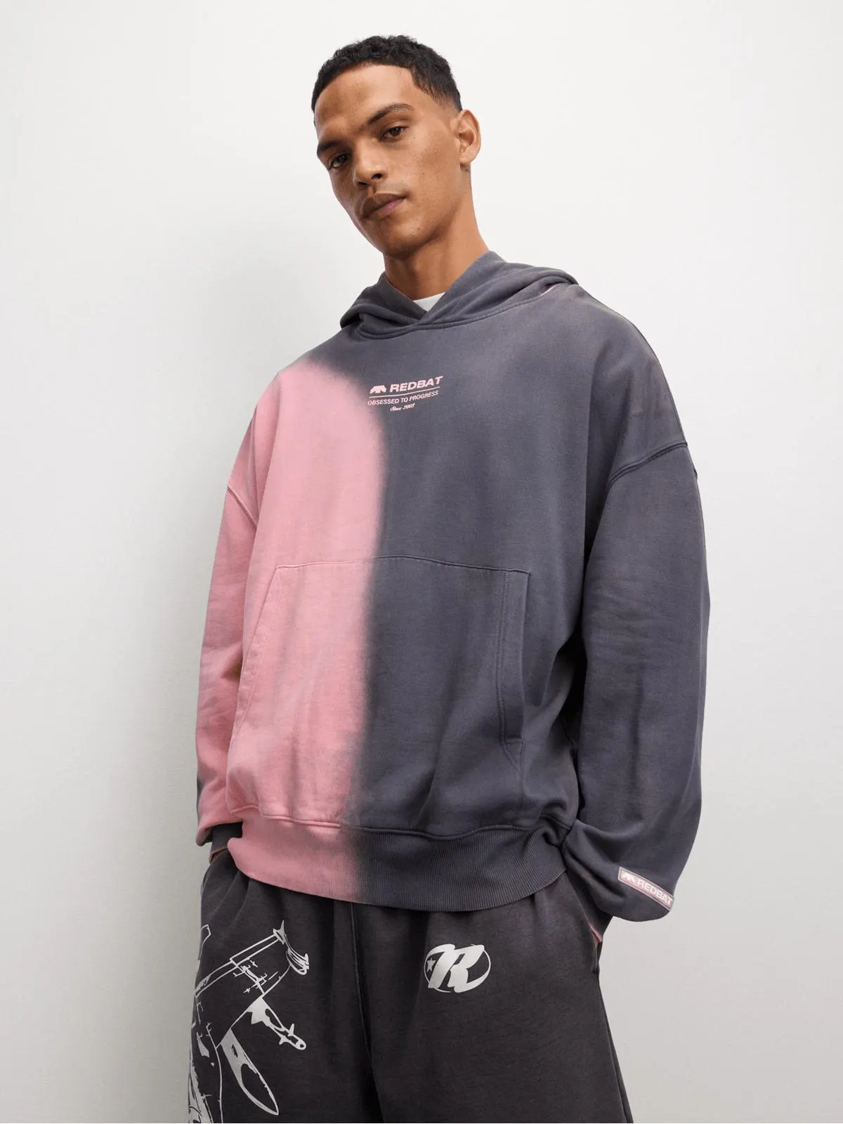 Redbat Classics Men's Laundered Pink Hoodie