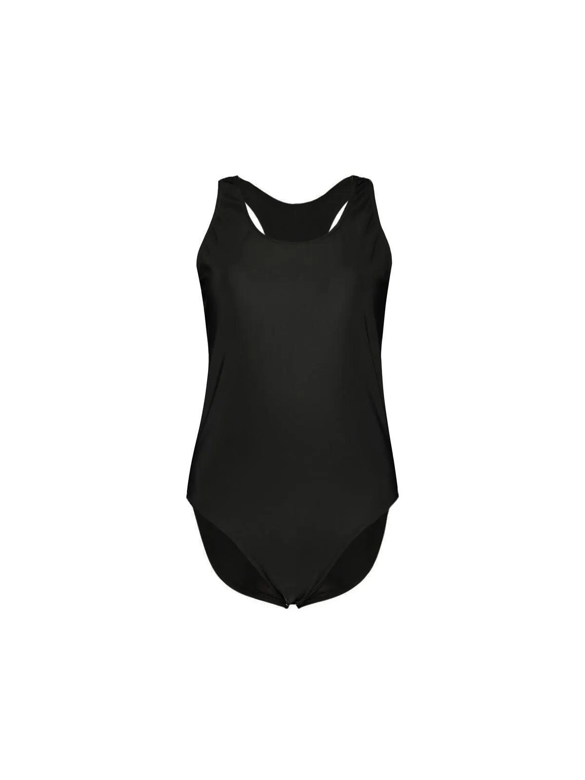 TS Womens Racerback Full Piece Black Swimsuit