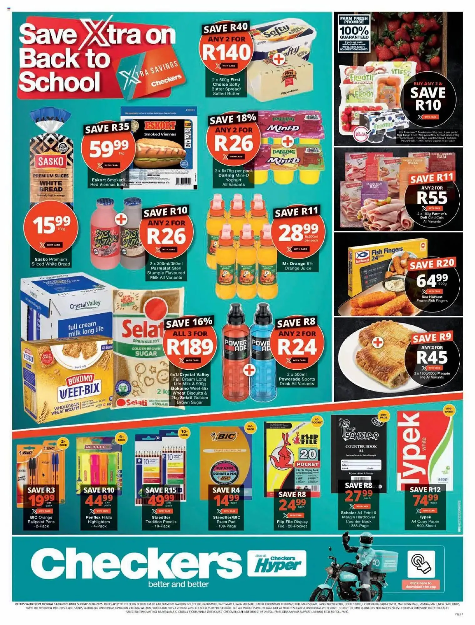Checkers catalogue from 14 July to 27 July 2025 - Catalogue Page 1