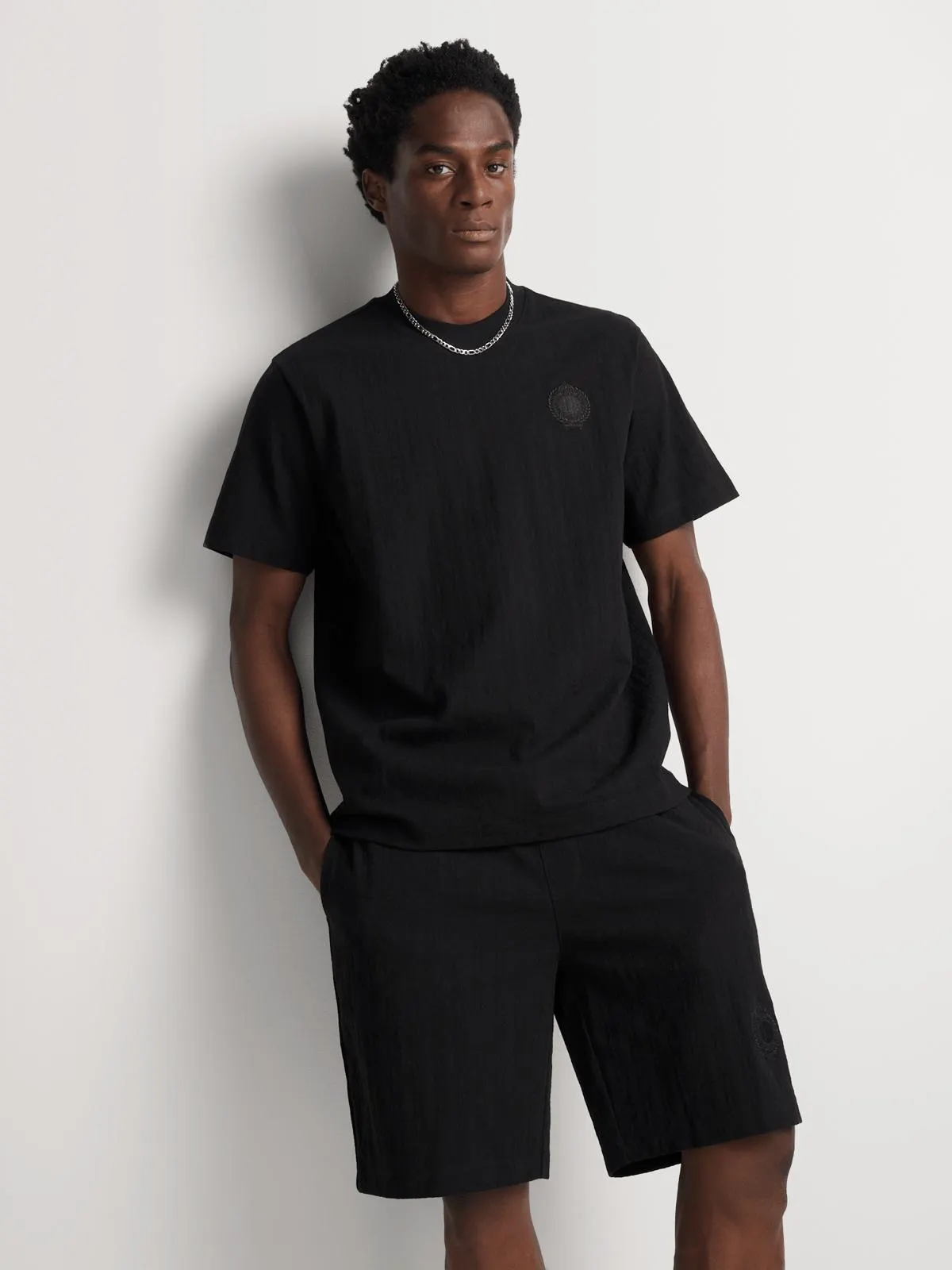 Fabiani Men's Black Jaquard Short