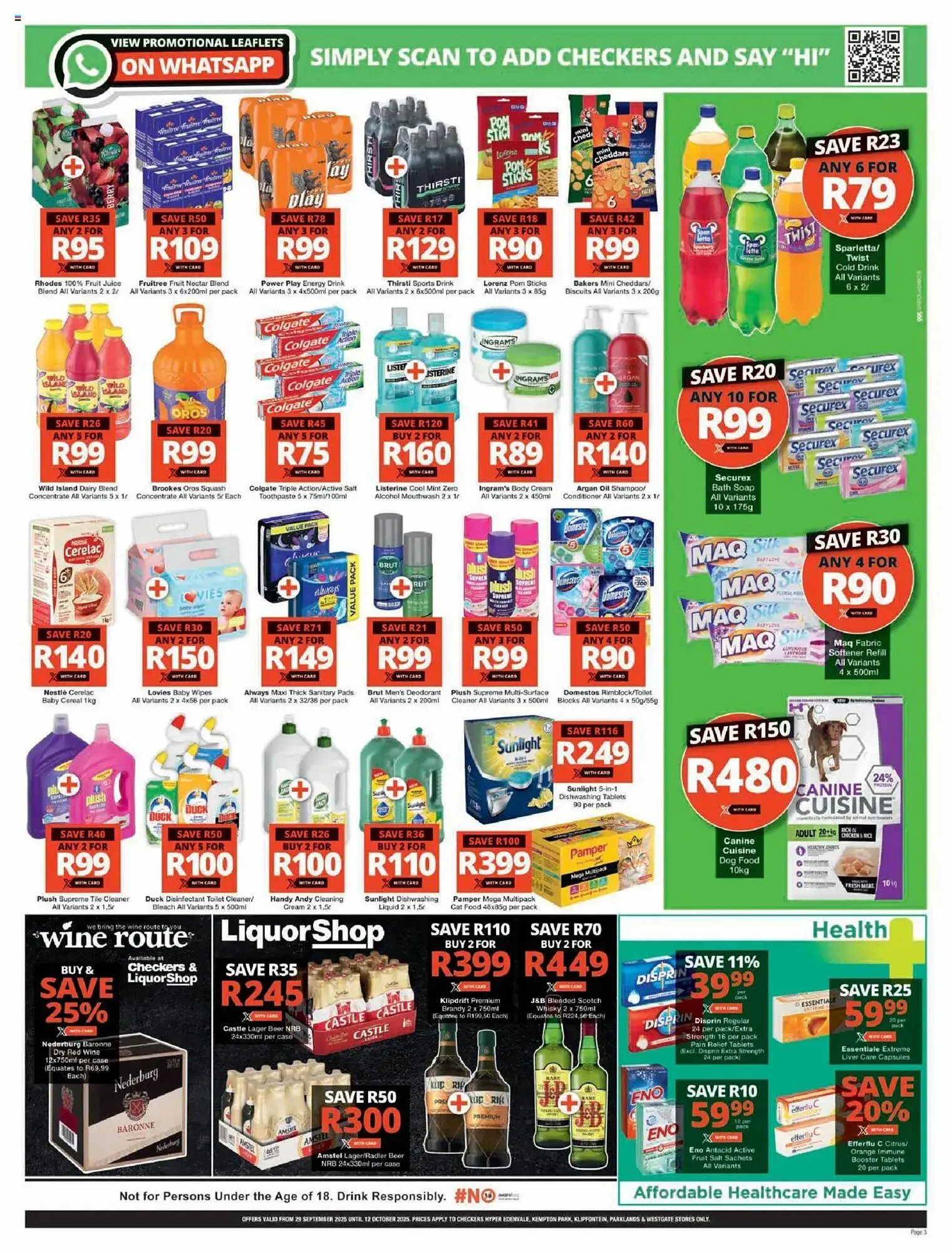 Checkers catalogue from 29 September to 12 October 2025 - Catalogue Page 3