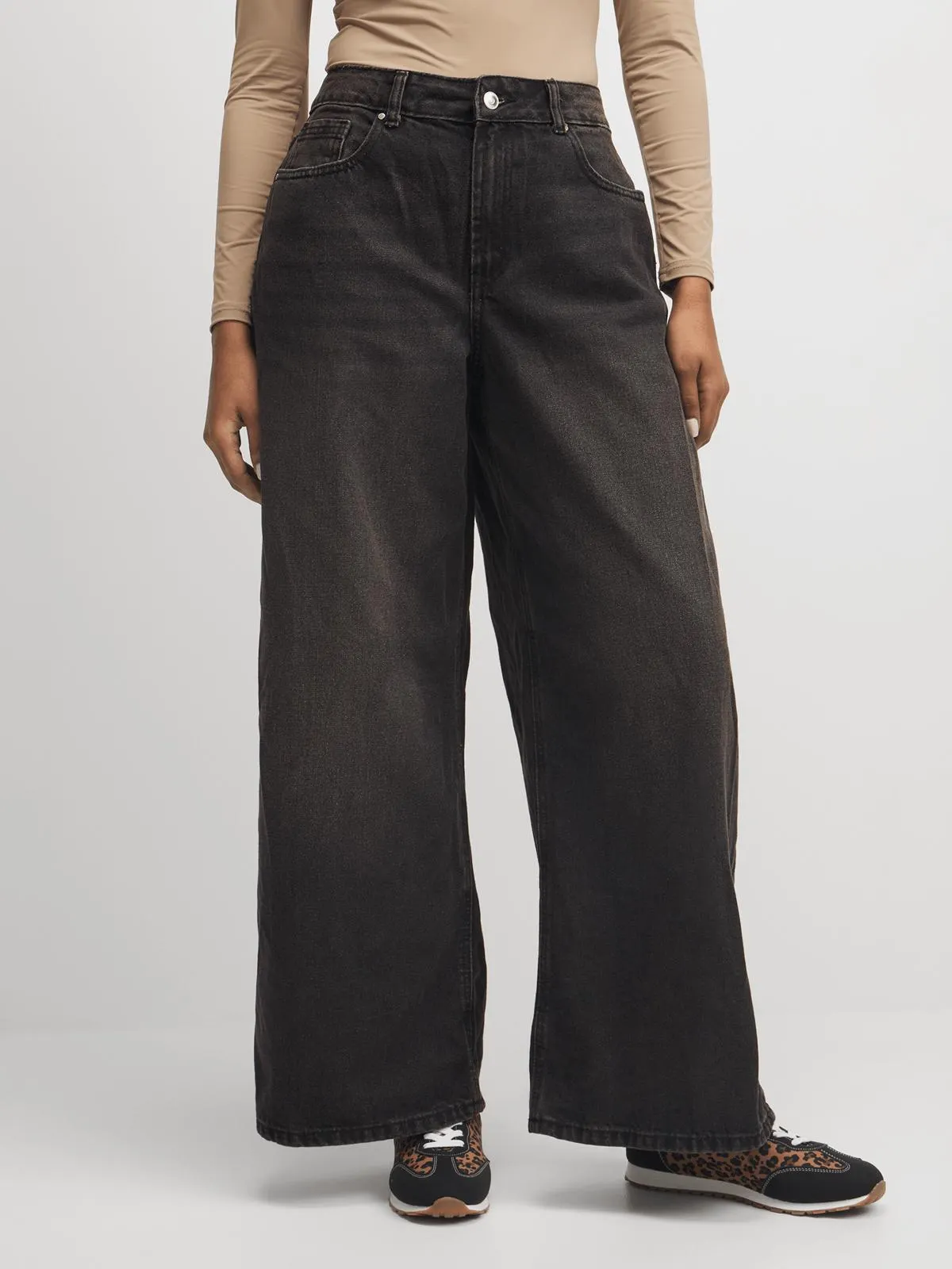 Jet Women's Brown Tint Baggy Jeans