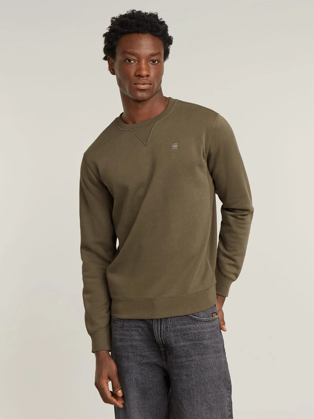 G-Star Men's Premium Core Brown Sweater