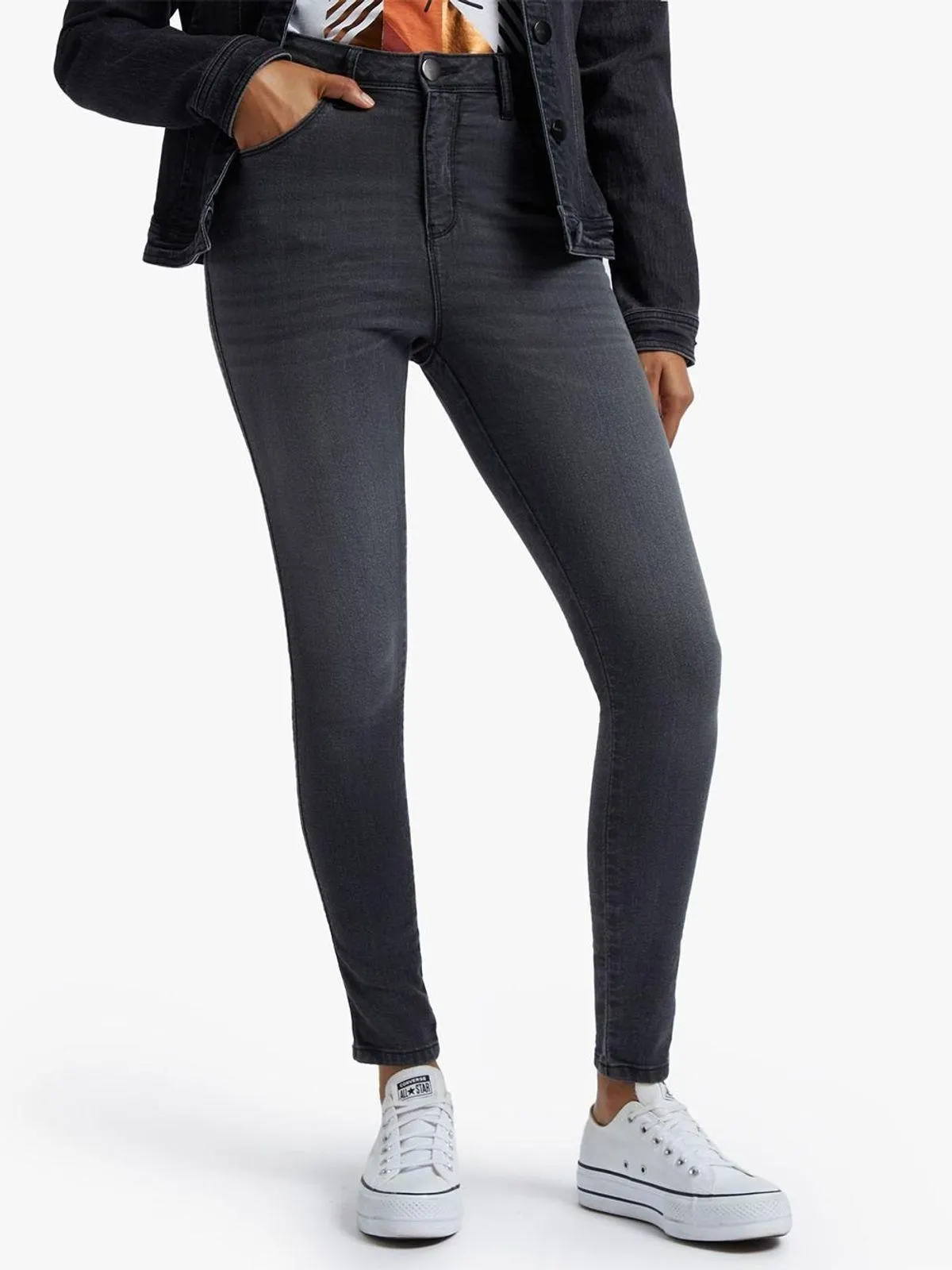 Exact Women's Grey Skinny Jeans
