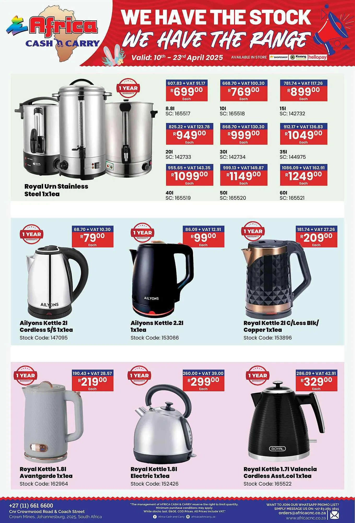 Africa Cash and Carry catalogue from 10 April to 23 April 2025 - Catalogue Page 58