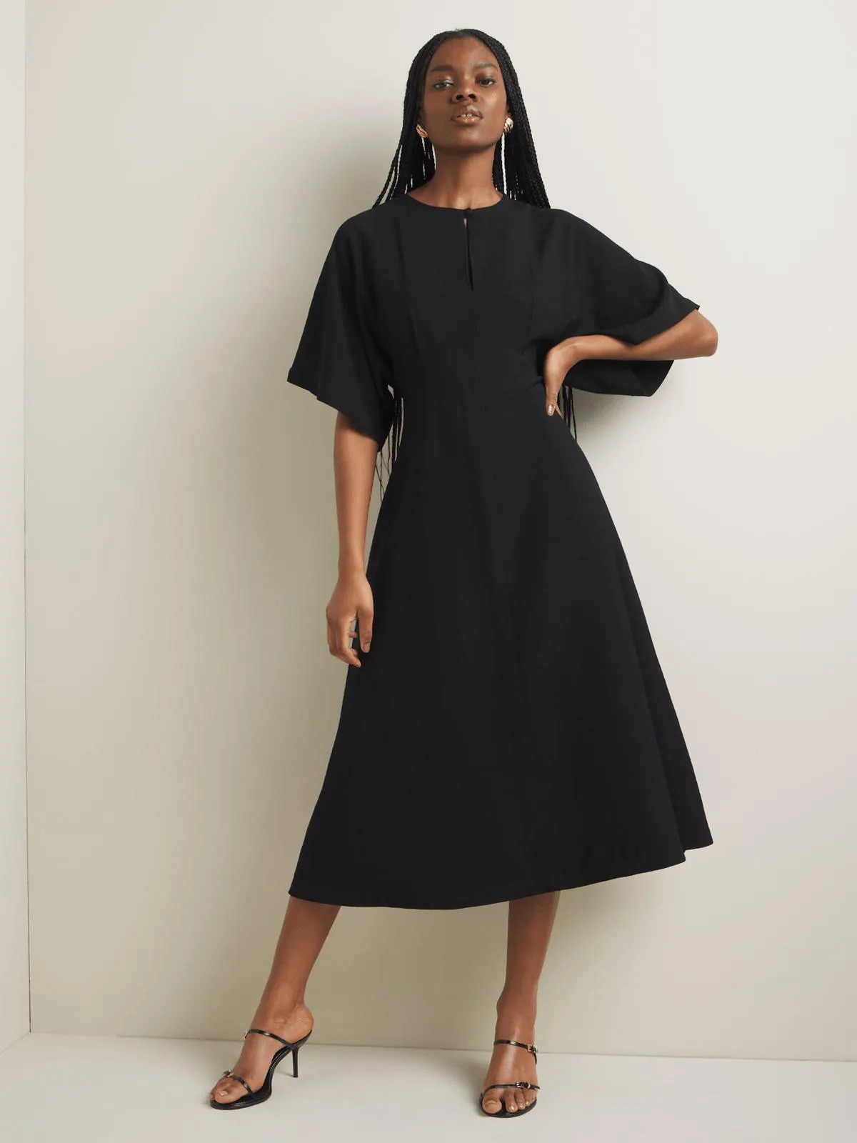 Women's Iconography Wide Sleeve Fit & Flare Dress