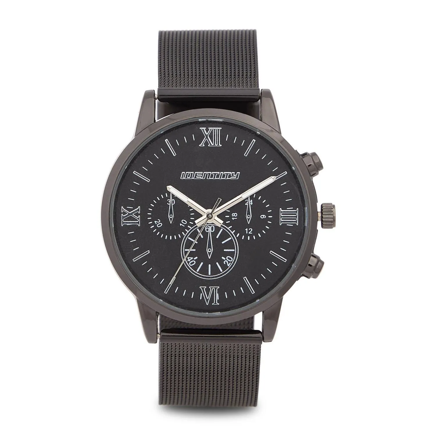 Grey Mesh Strap Watch