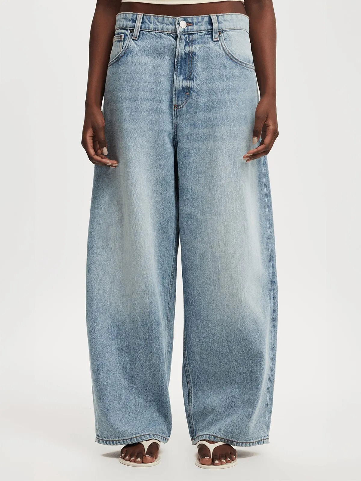 Women's Cotton On Blue Boyfriend Super Baggy Jeans